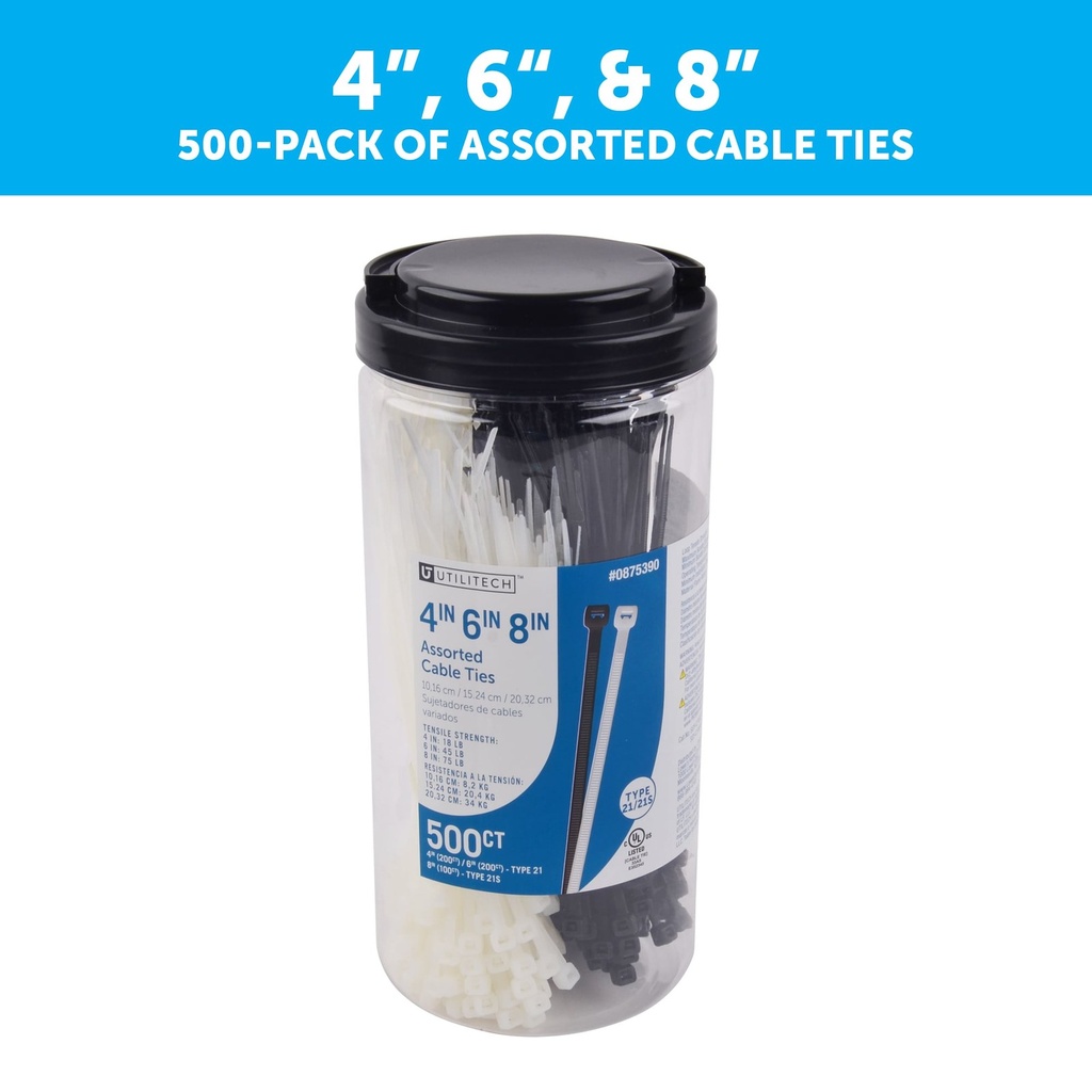 [BH-ELC-008] Cable Ties Assorted 500-Pack