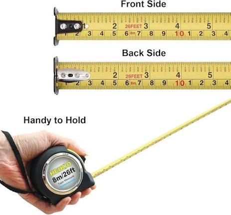 Tape Measure 8m Double-Sided