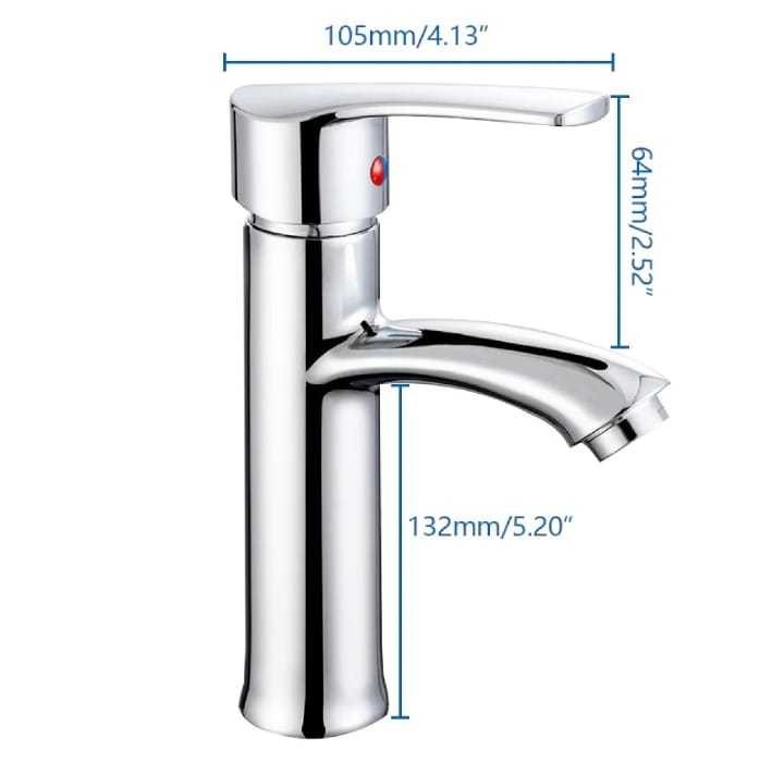 Basin Mixer Tap Chrome Single-Lever